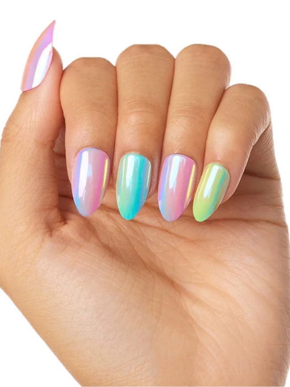 Iridescent Glamnetic Aurora Reusable Press-On Nails *NIB* - Picture 5 of 7